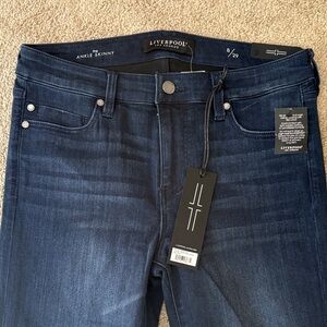 Liverpool Women's Cropped Jeans - Dark Indigo